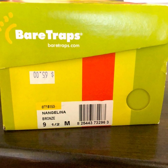 Bronze Nangelina BareTraps size 9.5 - Picture 2 of 6